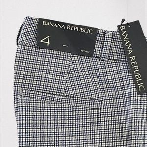 Banana Republic Ryan Lightweight Wool Pant Blue/Gray Plaid 4
